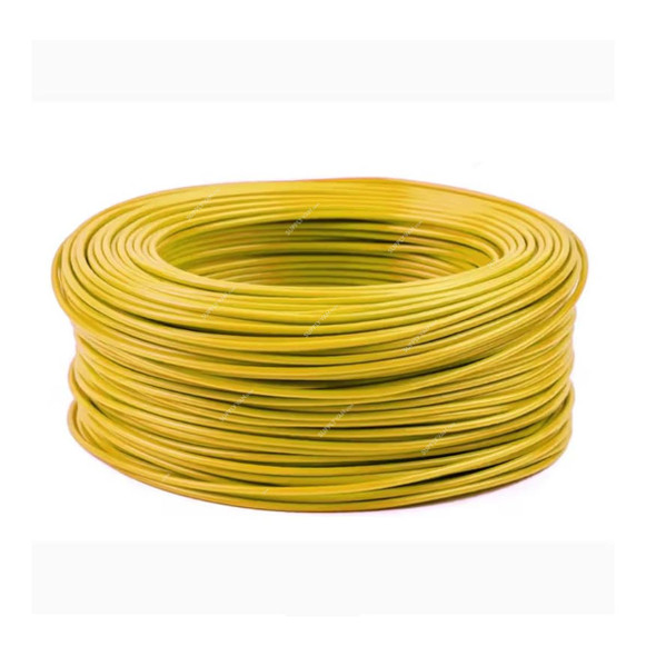 Ducab Single Core Cable, PVC, 2.5 SQ.MM x 100 Yards Length, Yellow