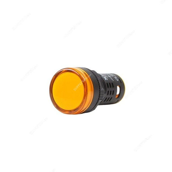 Xider LED Indicator Lamp, AD22-22DS, 220VAC, 22MM, Yellow, 50 Pcs/Pack