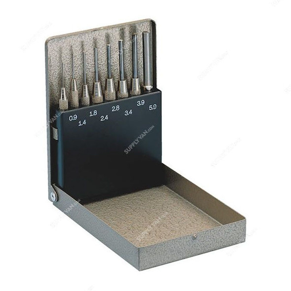 Wurth Ejector Drift Punch Assortment Set, 07146346, 0.9-5.9MM, 8 Pcs/Set