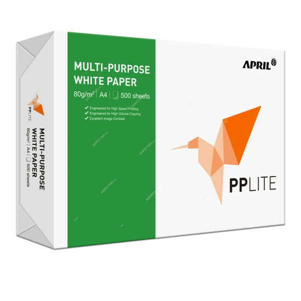 PP Lite Multi-Purpose Copy Paper, PPL80A4R, A4, 80 GSM, 500 Sheets/Pack