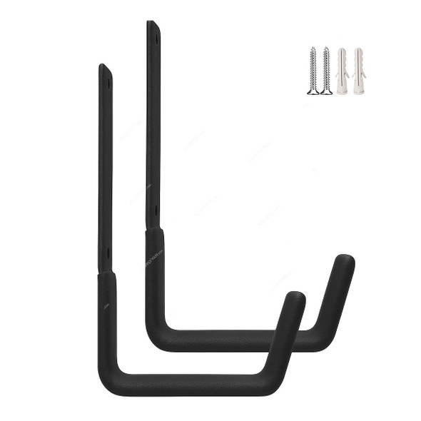 Wall Mounted Hook, Metal, 20 Kg Weight Capacity, 2 Pcs/Pack