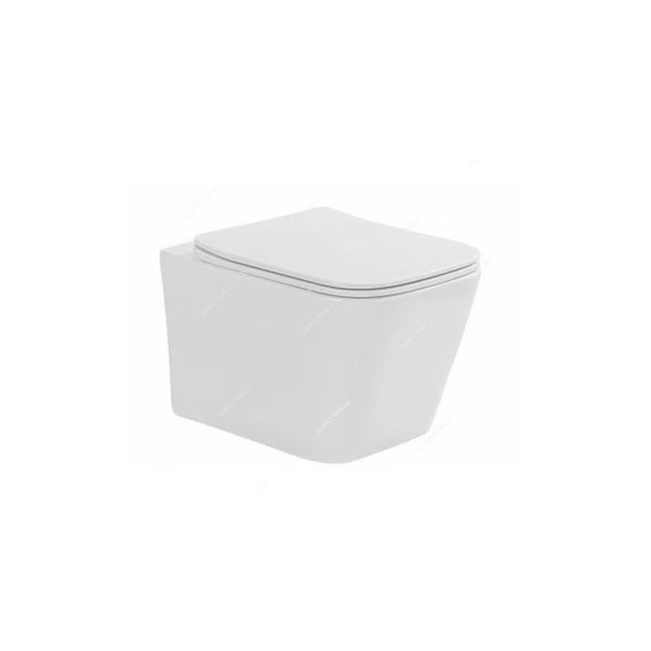 Sonet P-Trap Wall Hung Water Closet, 3061, Quadra, Ceramic, 35CM Height x 52.5CM Width x 36CM Length, White
