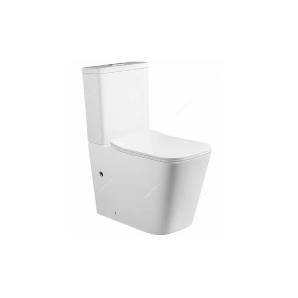 Sonet Two-Piece S-Trap Water Closet, 2061, Quadra, Ceramic, 81CM Height x 64CM Width x 37CM Length, White