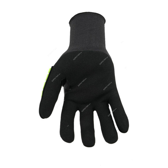 Ringers Light Duty Nitrile Coated Knitted Gloves, R840, Size11, Black/Green