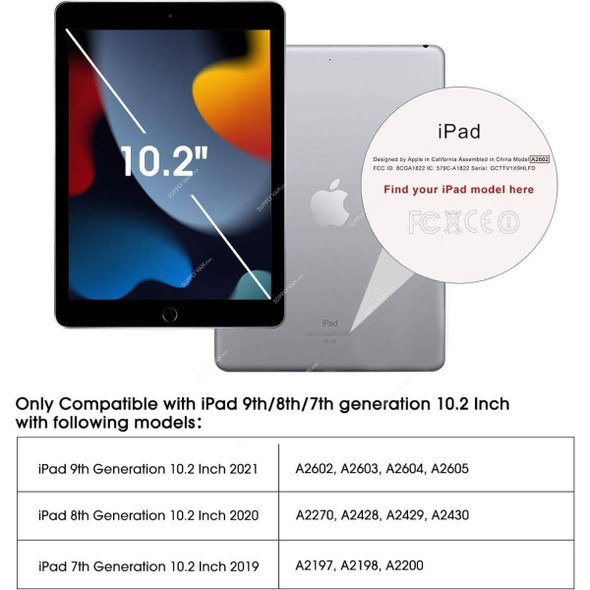 Zenrich iPad Screen Protector With Anti Blue Light, LGM-iPad, Tempered Glass, 10.2 Inch, Clear, 2 Pcs/Pack