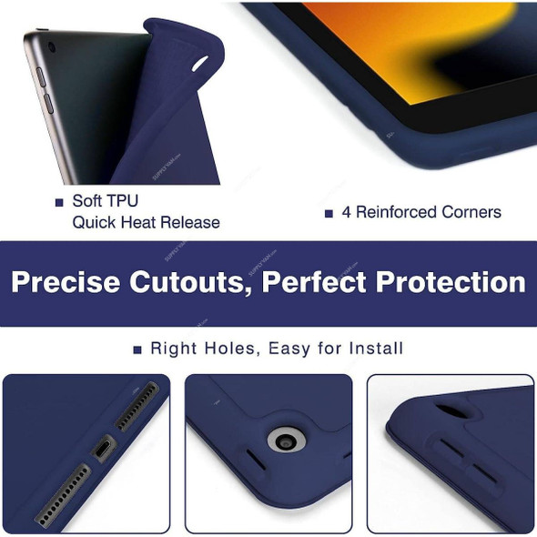iPad Protective Cover With Pencil Holder, AWH-P01, 10.2 Inch, Navy Blue