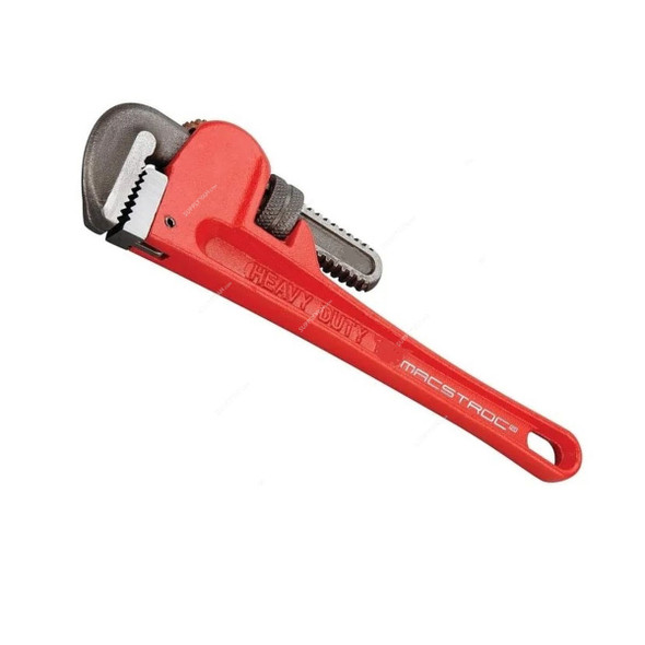 Macstroc Heavy Duty Pipe Wrench, MPW18, Cast Iron, 2-3/8 Inch Jaw Capacity, 18 Inch Length