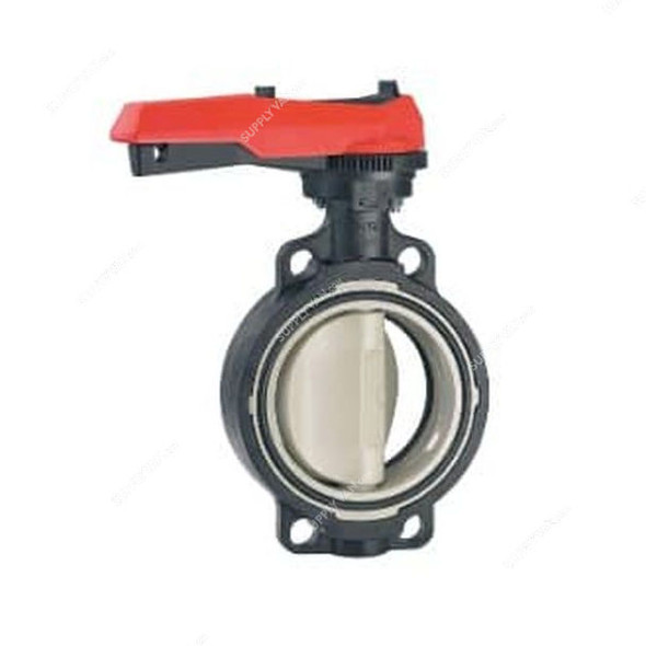 Gf Butterfly Valve, 161567004, PVC-U/EPDM, 3 Inch Inlet Size, 90MM Dia