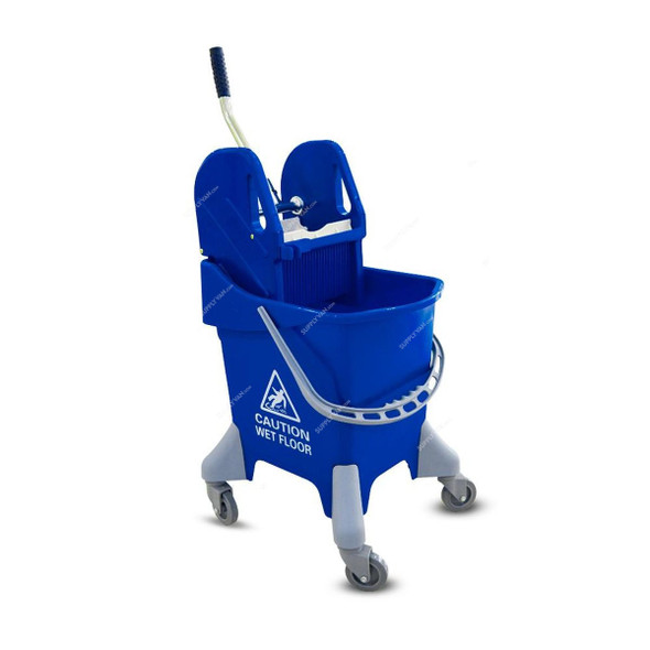 Akc Mop Bucket With Deluxe Wringer, BT10B, Plastic, 25 Ltrs, Blue