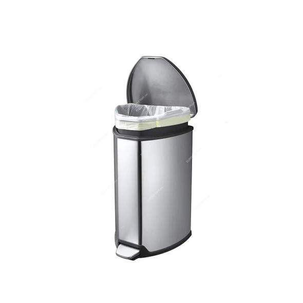 Eko Fingerprint Resistant Pedal Trash Bin, EK-9209-12L, Grace, Stainless Steel, 12 Ltrs, Silver
