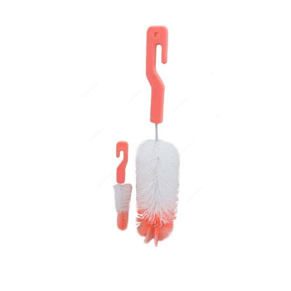 Akc Bottle Cleaning Brush, BB10, 15-35CM Adjustable Length, Pink/White