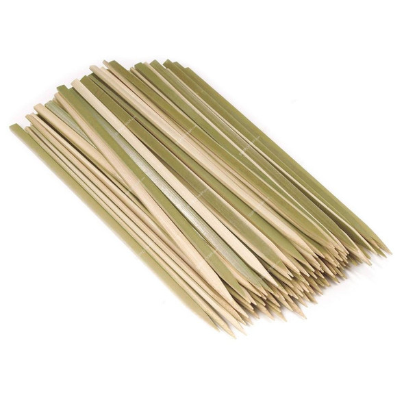 Akc Flat Bamboo Skewers, BS12, 4.5MM Dia x 16 Inch Length, Beige, 25 Pcs/Pack
