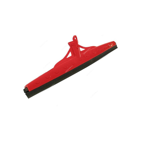 Akc Heavy Duty Floor Wiper With Metallic Handle, WP39R+BH05R, Plastic, 45CM, Red