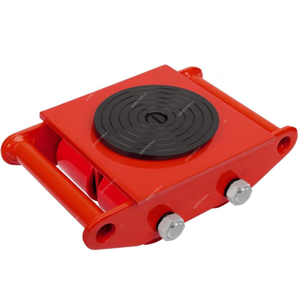 Heavy Duty Machinery Mover Cargo Trolley, ‎CT-6-0, Carbon Steel, 6 Ton Loading Capacity, Red