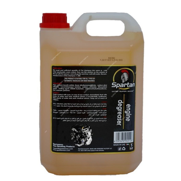 Spartanwax Engine Degreaser, 5 Ltrs