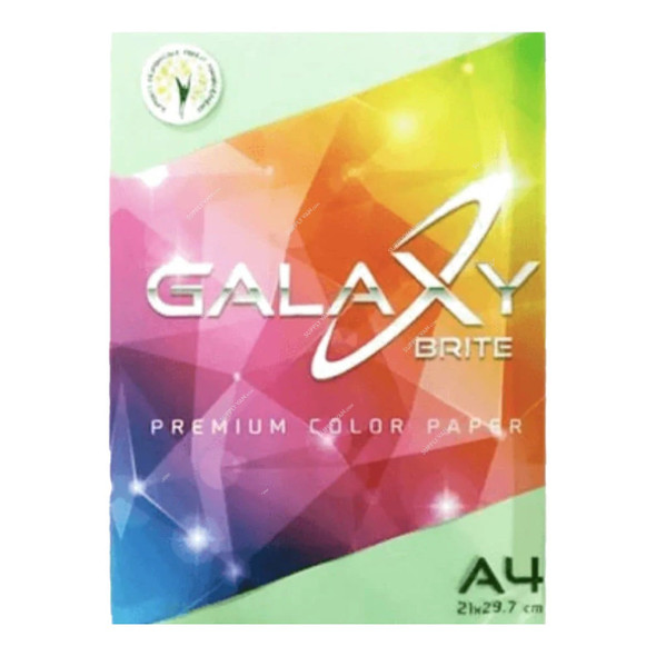 Galaxy Brite Premium Color Paper, A4, 80 GSM, Green, 500 Sheets/Pack