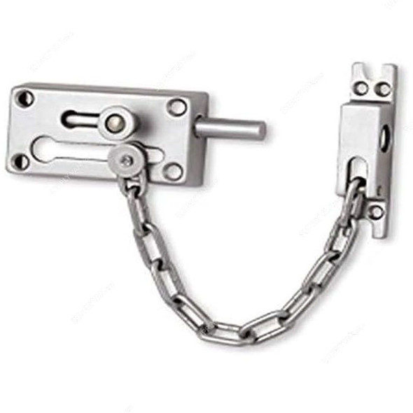 Robustline Door Chain Guard Lock with Double Locking System, BT-0010C, Stainless Steel, Chrome Plated