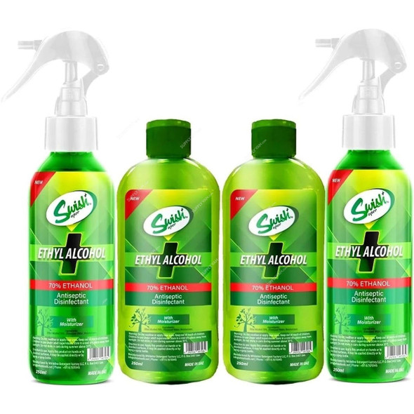 Swish Super Sanitizer With Moisturizer, 70% Ethanol, 250ML, 4 Pcs/Pack