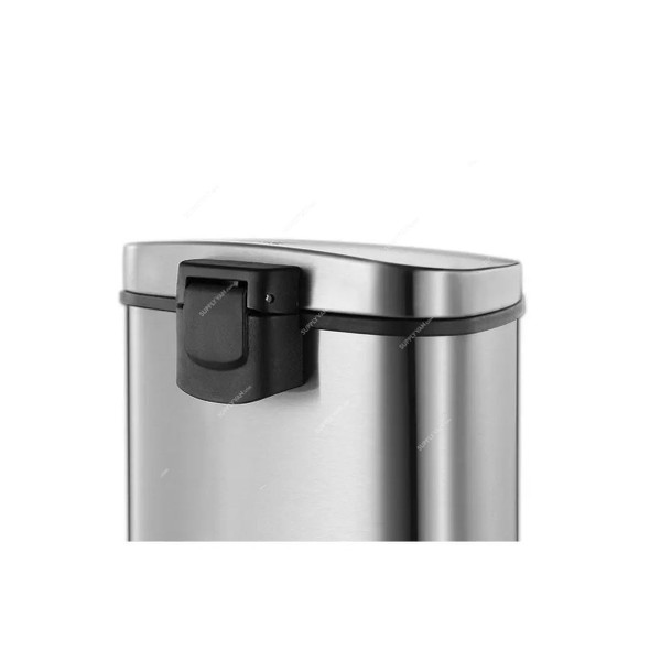 Eko Fingerprint Resistant Pedal Trash Bin, EK-9209, Grace, Stainless Steel, 9 Ltrs, Silver