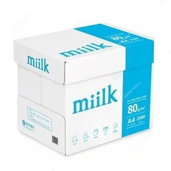 Miilk Photocopy Paper, A4, 80 GSM, 500 Sheets, 5 Ream/Box