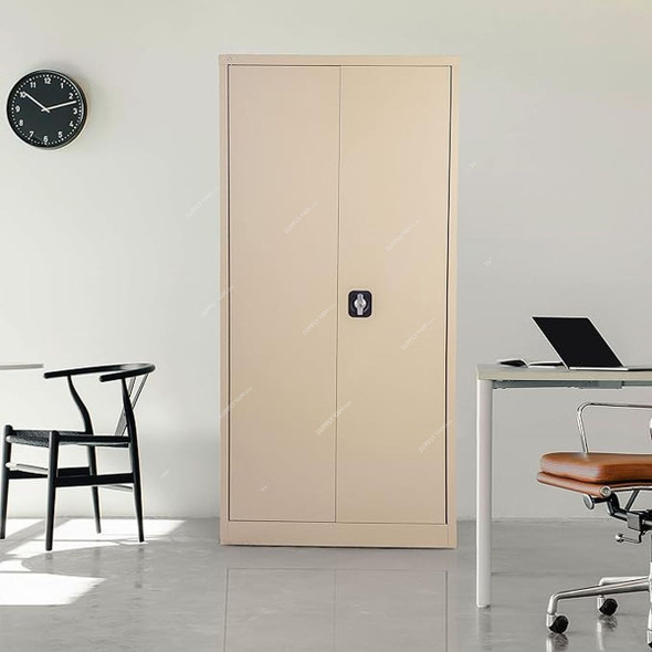 Rigid Storage Cabinet With 4 Shelves, RGD-20S, Steel, 0.7MM Thk, 1950MM Height x 914MM Width x 457MM Depth, Beige