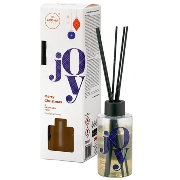 Aroma Home Joy Christmas Reed Diffuser, Orange and Cloves, 100ML