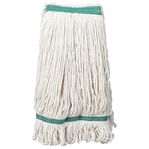 Swish Heavy Duty Commercial Replacement Kentucky Wet Mop Head, Cotton, 450GM, Green/White
