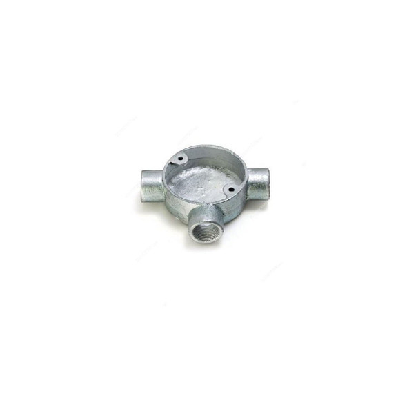 Barton 3 Way Tee GI Junction Box, M184GLV25, 25MM Bore Dia Barton 3 Way Tee GI Junction Box, M184GLV25, 25MM Bore Dia