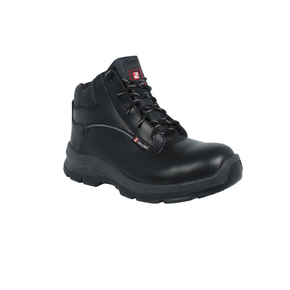 Zecchin Electrical Shock Resistant 18KV High Ankle Safety Shoes, Volt, SAG, Leather, Size47, Black