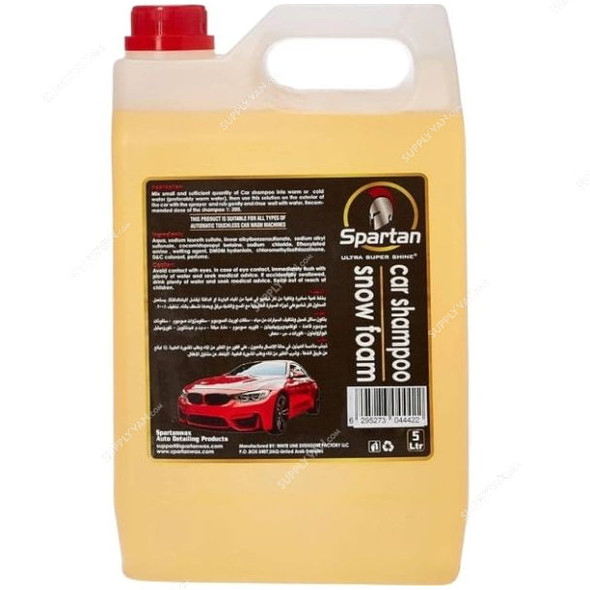 Spartanwax Snowfoam Car Shampoo, WDL755, 5 Ltrs