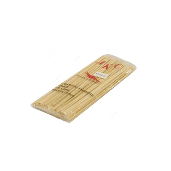 Akc Bamboo Skewers, BS02, 3MM Width x 8 Inch Length, 100 Pcs/Pack