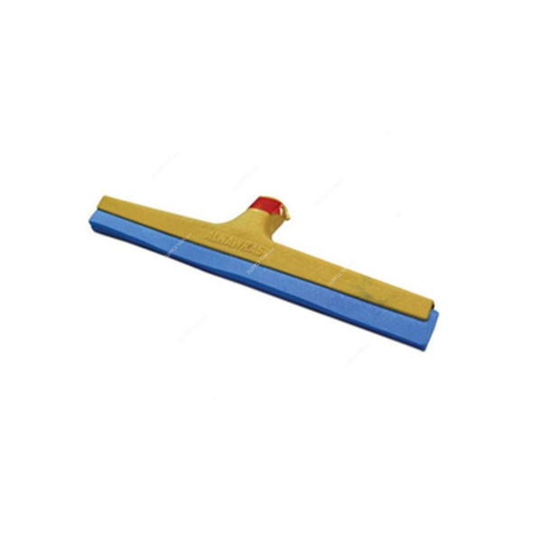 Akc Heavy Duty Floor Wiper With Metallic Handle, WP08+BH05Y, Plastic/Metal, 45CM, Yellow/Black