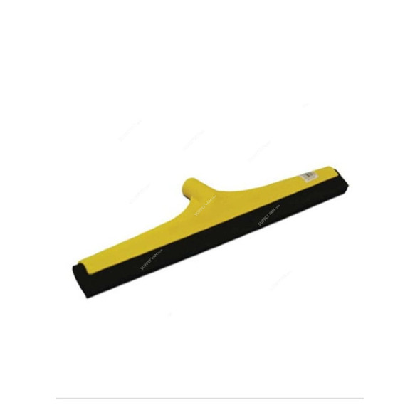 Akc Heavy Duty Floor Wiper With 130CM Metallic Handle, WP12+BH05Y, Plastic/Metal, 35CM, Yellow