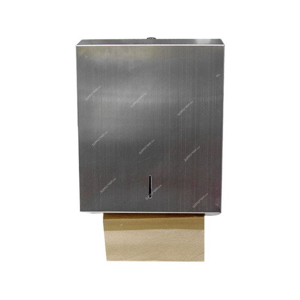 Akc C-Fold Tissue Dispenser, TD08, Stainless Steel, Silver
