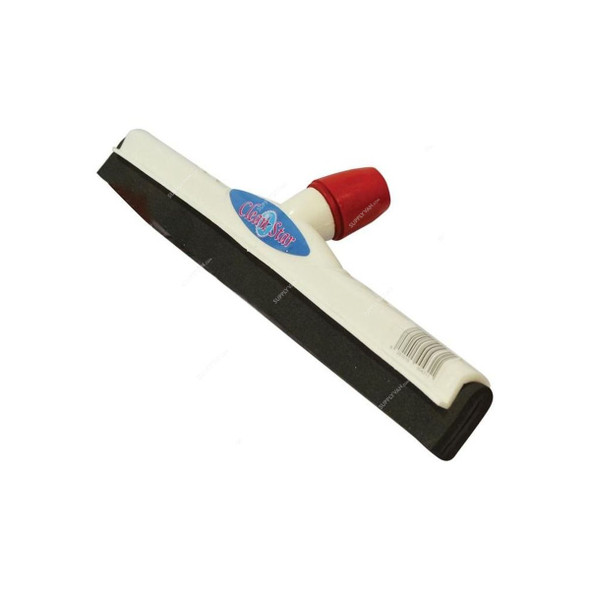 Akc Heavy Duty Floor Wiper With 130CM Metallic Handle, WP14+BH05W, Plastic, 45CM, White