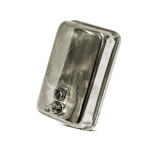 Akc Hand Soap and Sanitizer Dispenser, SD10, Stainless Steel, 1 Ltr, Silver