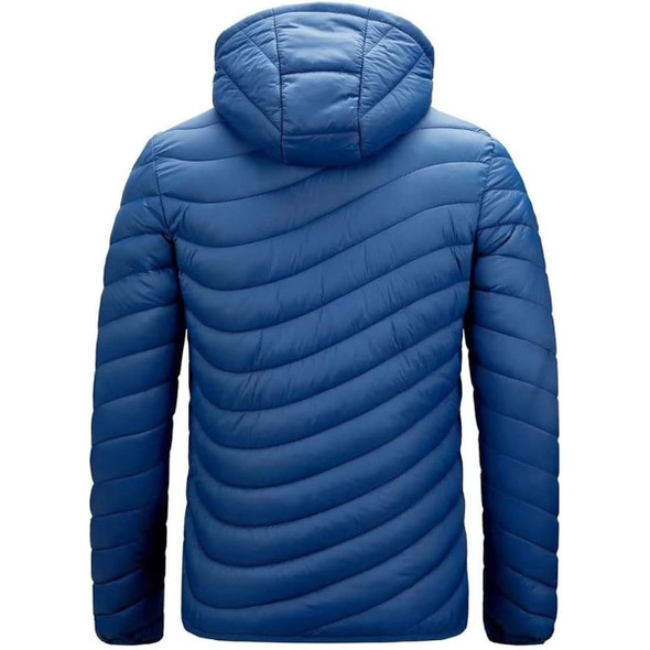 Boernisen Waterproof Hooded Winter Jacket, Nylon/Polyester, 3XL, Blue