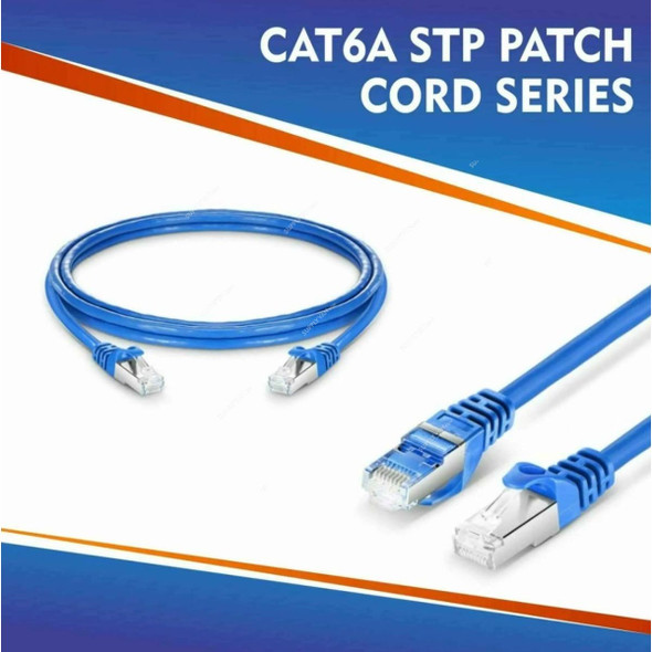 Fahad CAT6A STP Patch Cord, 6A3SBB15, 15 Mtrs Length, Blue