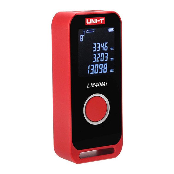 Uni-T Mini Laser Distance Meter, LM40Mi, 3.7V, 370mAh, 0.05 to 40 Mtrs Measuring Range