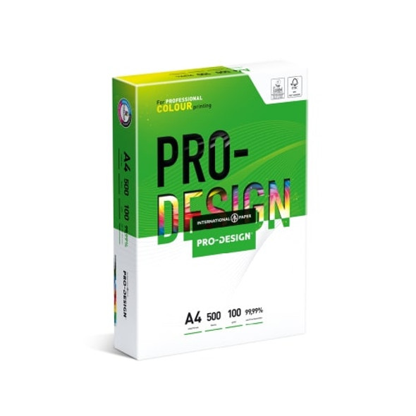 Pro-Design Copy Paper, A4, 100 GSM, 500 Sheets, White, 5 Reem/Box