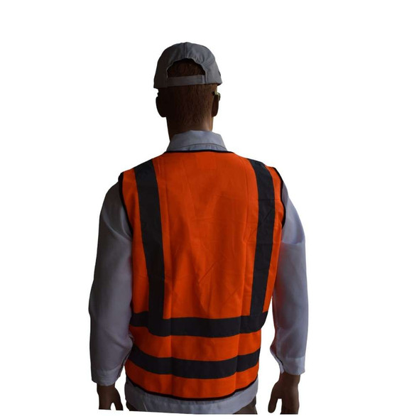 Empiral Reflective High Visibility Safety Vest, E108084222, Polyester, L, Fluorescent Orange