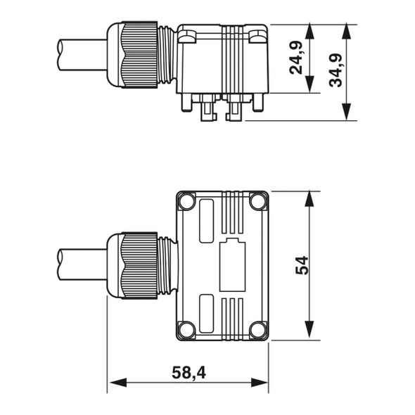 Phoenix Contact Connector Hood With Master Cable, SACB-C-H180-8/16-5, 8 Slot, 5 Mtrs Cable Length