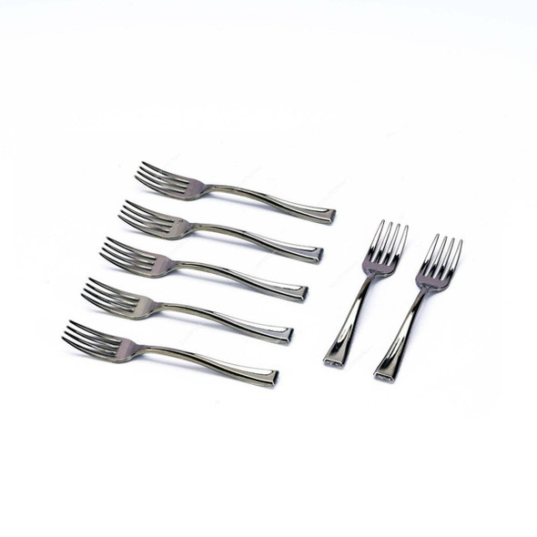 Hotpack Disposable Mini Tasting Fork, 2.2CM Width x 10CM Length, Silver, 50 Pcs/Pack