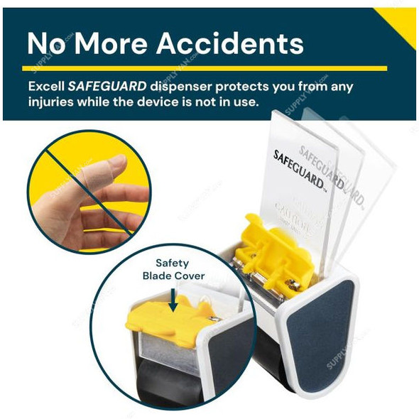 Excell Packaging Tape Dispenser, Metal/Plastic, 3 Inch Core