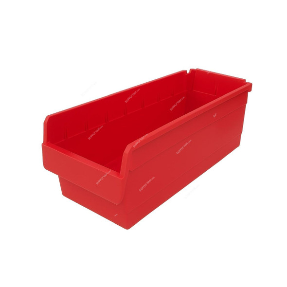 Storage Bin, EPBIN-EP6220, 200MM Height x 200MM Width x 600MM Length, 30 Kg Weight Capacity, Red