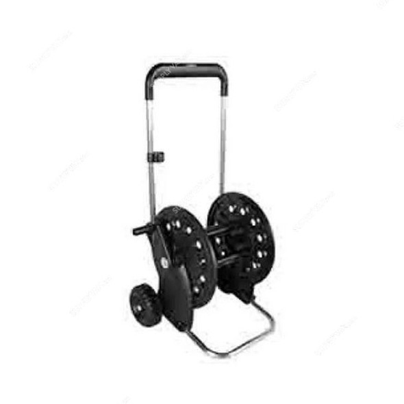 Portable Garden Hose Reel Cart, 60 Mtrs Storage Capacity, Black