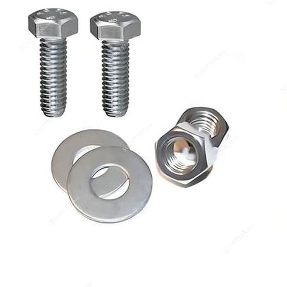 Hex Bolt With Nyloc Self Locking Nut and 2 Washer, M6 Thread Size x 20MM Length, 1000 Pcs/Set