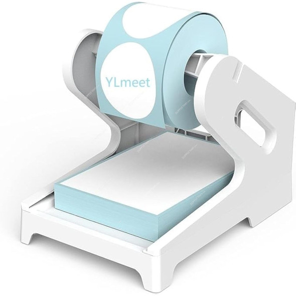 Ylmeet Thermal Label Holder, Plastic, 3 Inch Core, 6 Inch Height x 5.3 Inch Width x 8 Inch Length, Beige