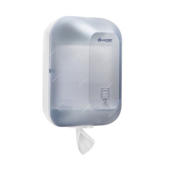 Lucart Maxi Roll Dispenser, TD16, Plastic, 36CM Height x 24.5CM Width, Grey/White