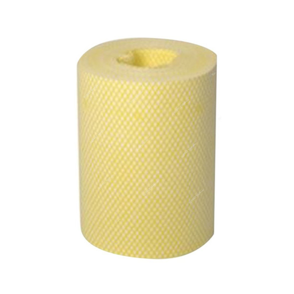 Heavy Duty Disposable Cleaning Wipes Roll, JC03Y, 50 Sheets, 30CM Width x 33CM Length, Yellow